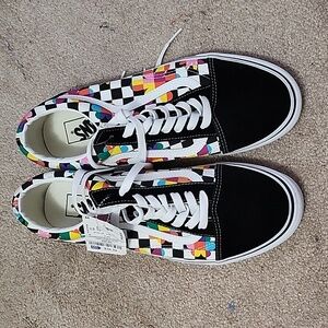Vans checker floral shoes
